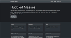 Desktop Screenshot of huddledmasses.org